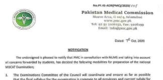 PMC-MDCAT-Test-Syllabus-2020